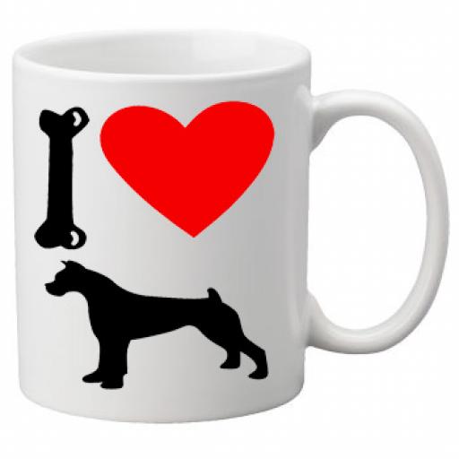 I Love Boxer Dogs on a Quality Mug, Birthday or Christmas Gift Great Novelty 11oz Mug