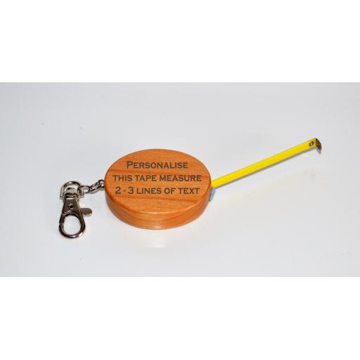 Dad, Pops personalised Wooden Tape Measure Keyring - DIY Gift, Fathers Day Gifts
