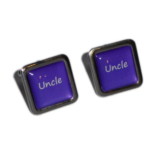 Uncle Purple Square Wedding Cufflinks