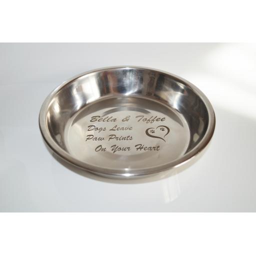 Personalised Small DOG Bowl, Stainless Steel - Free Engraving