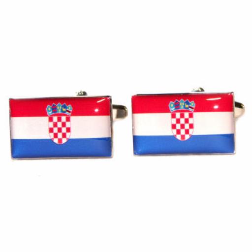 Croatia Flag Cufflinks (BOCF50)