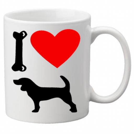 I Love Beagle Dogs on a Quality Mug, Birthday or Christmas Gift Great Novelty 11oz Mug