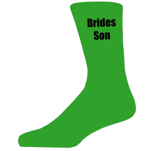 Green Wedding Socks with Black Brides Son Title Adult size UK 6-12 Euro 39-49