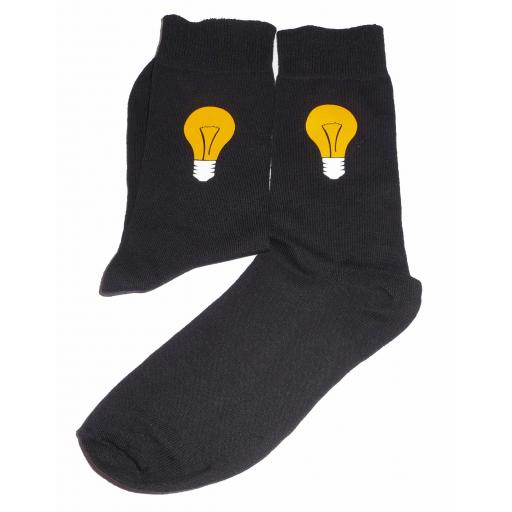 Light Bulb Socks - Something for the Electrician, Great Novelty Gift Socks Luxury Cotton Novelty Socks Adult size UK 6-12 Euro 39-49