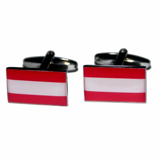 Austria Flag Cufflinks (BOCF48)