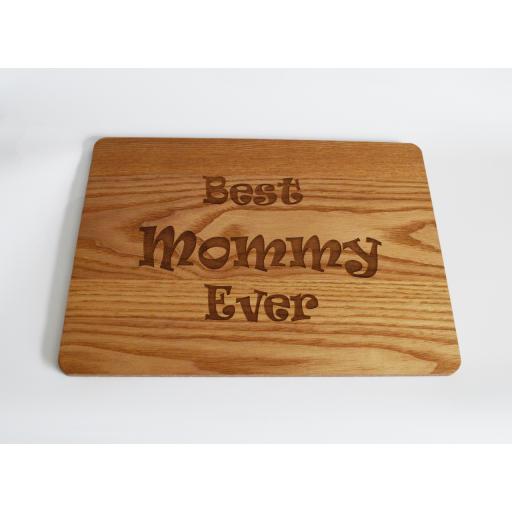 Best Mommy Ever Wooden Engraved Place Mat